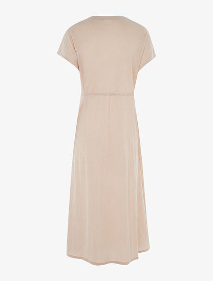 Robe chasuble à boutonnière - beige - 2