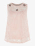 Top ample en dentelle brodée - rose - 1