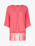 Gilet style kimono court - corail - 1
