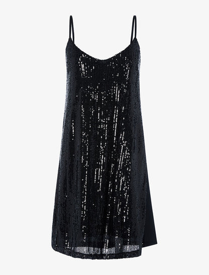 Robe droite disco - noir - 3