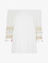Top à manches stylisées - blanc - 1