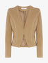 Veste courte ouverte à épaulettes - camel - 3