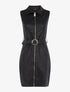 Robe zippée en simili - noir - 1