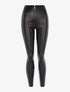 Legging enduit à surpiqûres - noir - 1