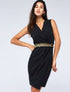 Robe portefeuille taille froncée - noir - 1