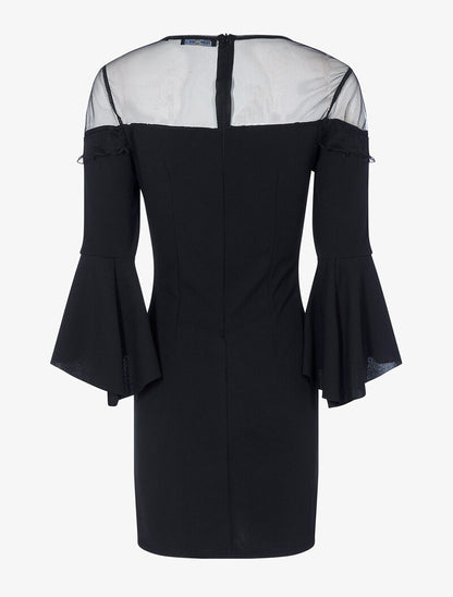 Robe courte volantée - noir - 2