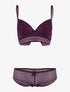 Ensemble à empiècements pois - violet - 1