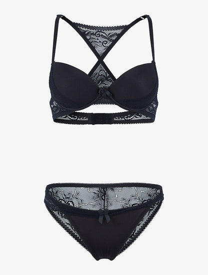 Ensemble à dos nageur stylisé - noir - 3