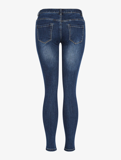 Jean skinny à empiècement - denim brut - 2