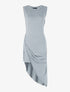 Robe coupe asymétrique - gris clair - 6