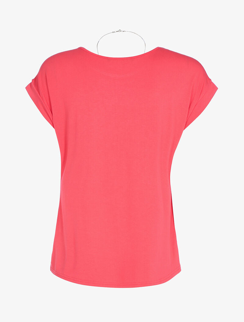 Top fluide avec sautoir - corail - 2