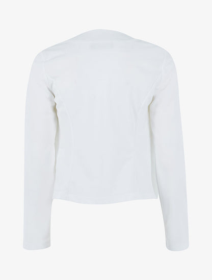 Veste courte à col cranté - blanc - 2