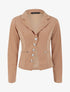 Veste à fermeture en biais - camel - 3