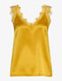 Caraco à détails dentelle - jaune - 3