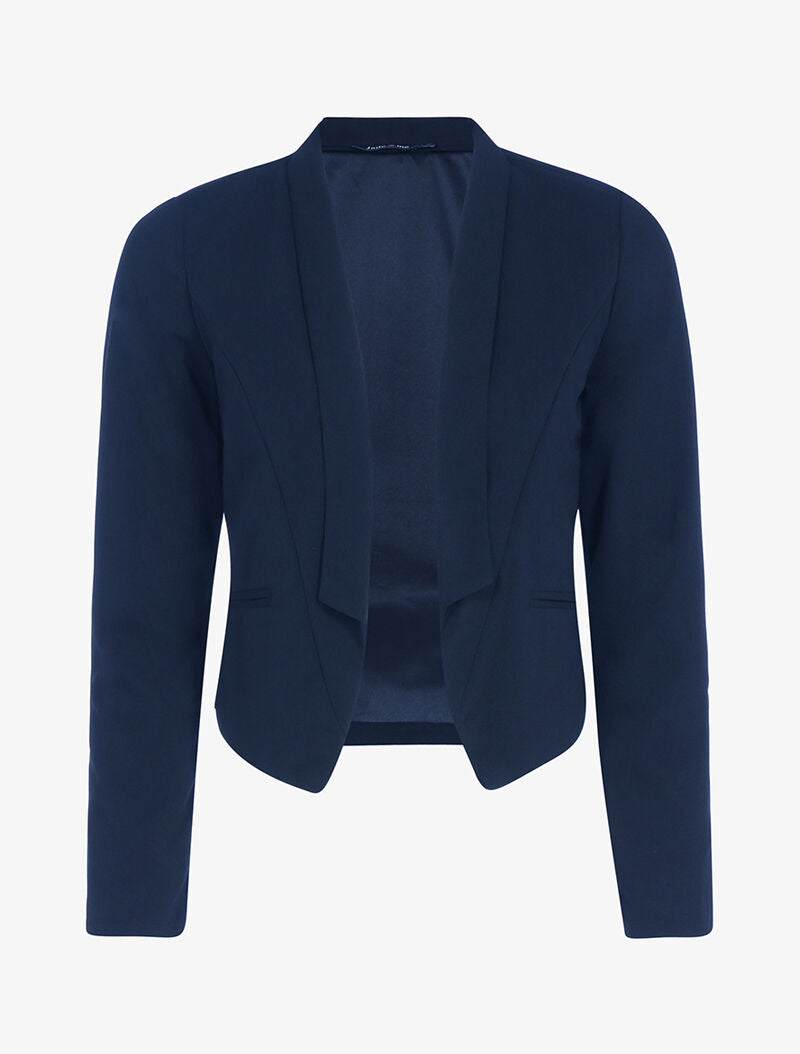 Veste à pans légèrement asymétrique - marine - 1