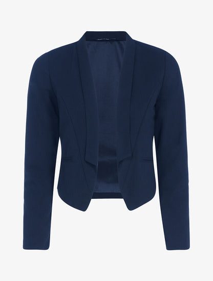 Veste à pans légèrement asymétrique - marine - 1