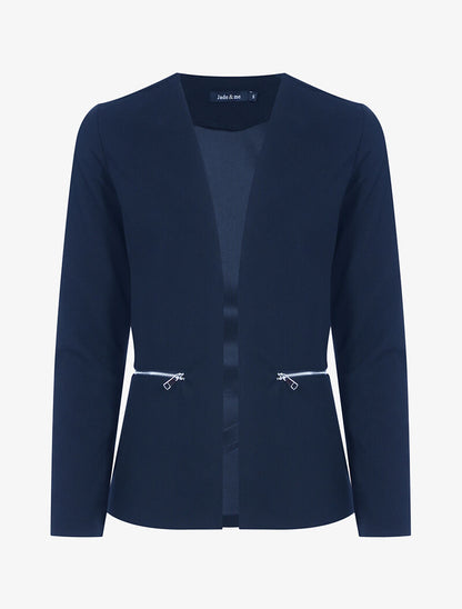 Veste légère coupe droite - bleu nuit - 4