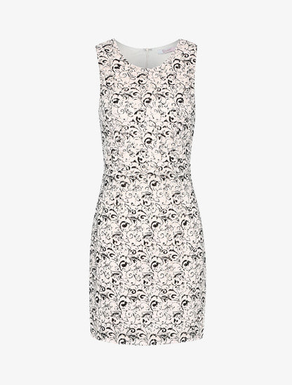 Robe à imprimé baroque effet vieilli - rose - 1