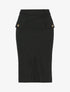 Jupe crayon à taille empiécée - noir - 1