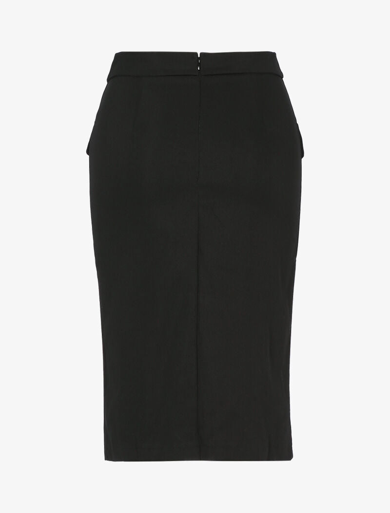 Jupe crayon à taille empiécée - noir - 2