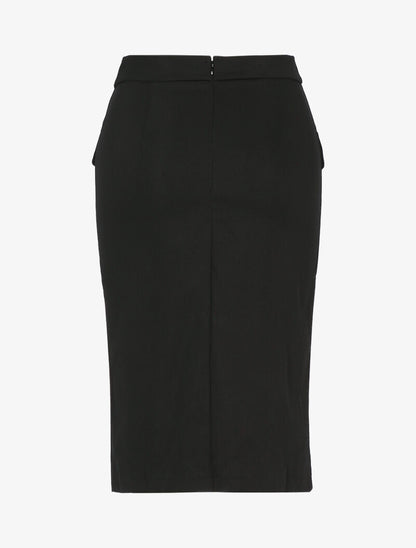 Jupe crayon à taille empiécée - noir - 2