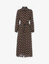 Robe à imprimé fleurs stylisées et feuillages - marine - 3
