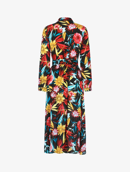 Robe à imprimé grosses fleurs - rouge - 2