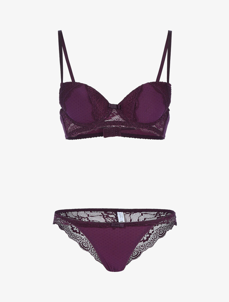 Ensemble bi matière - violet - 3