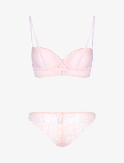Ensemble bi matière - rose - 2