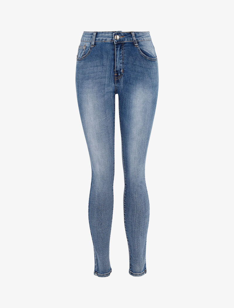 Jean stretch délavé - denim clair - 1