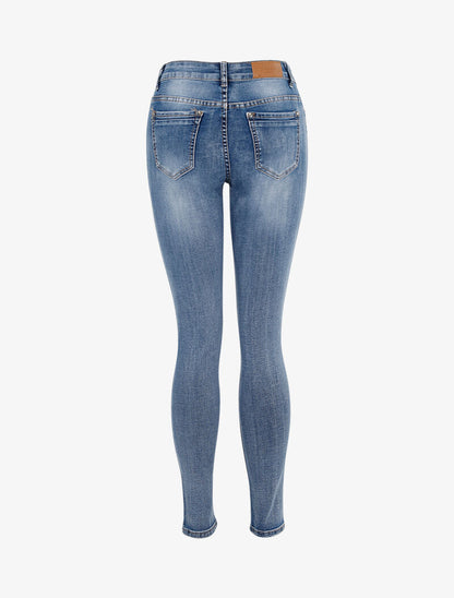Jean stretch délavé - denim clair - 2