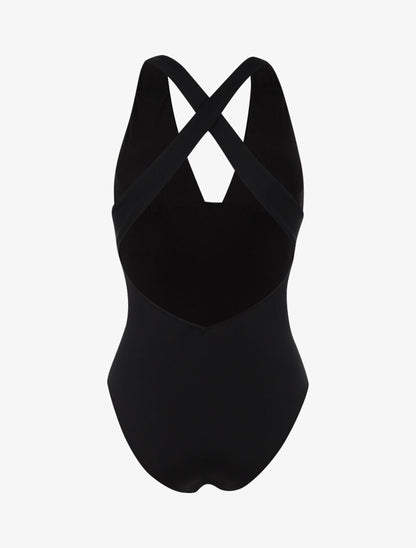 Monokini à décolleté profond - noir - 2