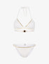 Bikini côtelé à liserés dorés - écru/or - 1