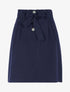 Jupe taille haute paper bag - bleu nuit - 1
