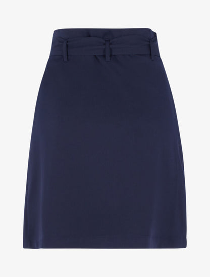 Jupe taille haute paper bag - bleu nuit - 2
