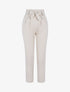 Pantalon taille haute à plis permanents - beige - 1