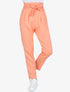 Pantalon taille haute à plis permanents - rose - 1
