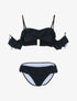 Bikini balconnet volanté - noir - 1