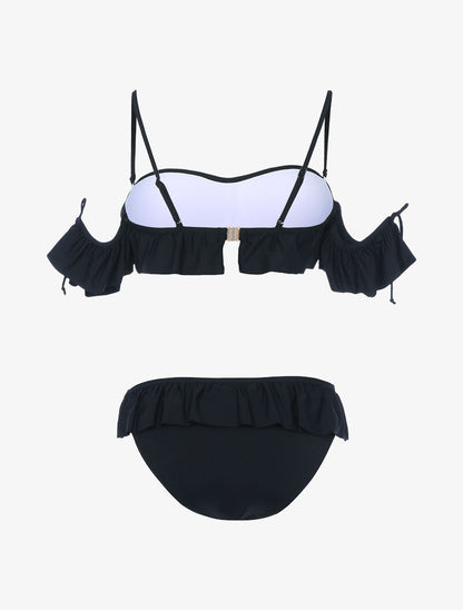 Bikini balconnet volanté - noir - 2