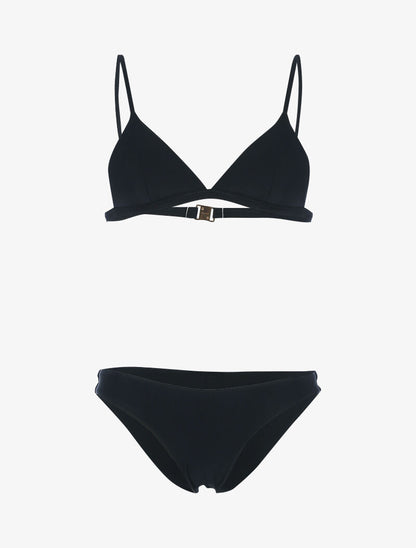 Bikini basique triangle - noir - 1