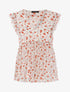 Top transparent fleuri - beige - 1