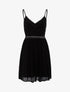 Robe à détails crochet - noir - 1