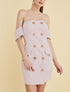 Robe moulante à encolure bardot - rose - 1