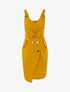 Robe chasuble à boutons décoratifs - jaune - 1