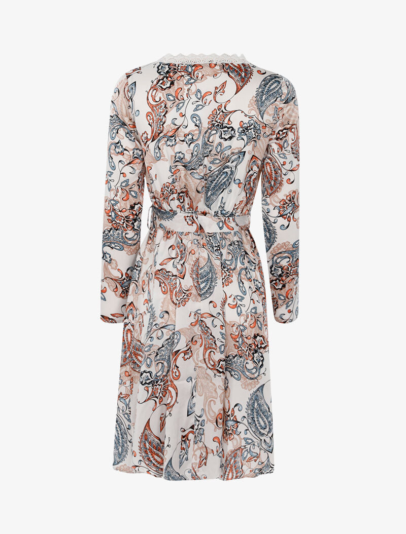 Robe à imprimé cachemire - ecru - 2