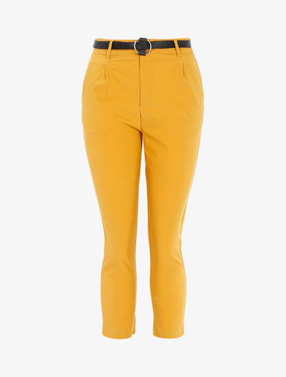 Pantalón 7/8 liso - amarillo