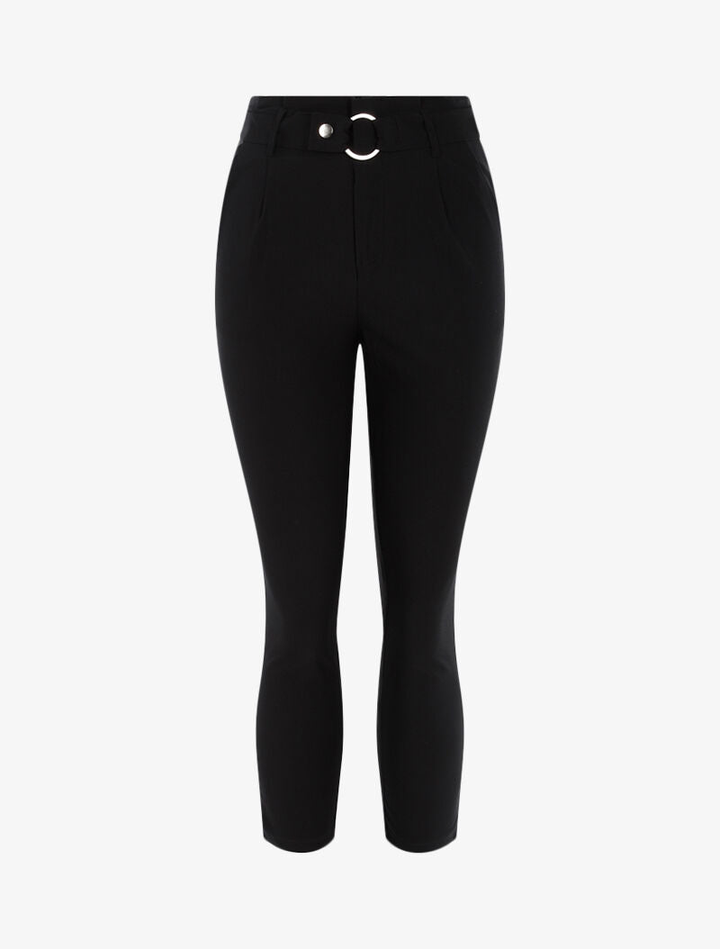 Pantalón liso 7/8 - negro