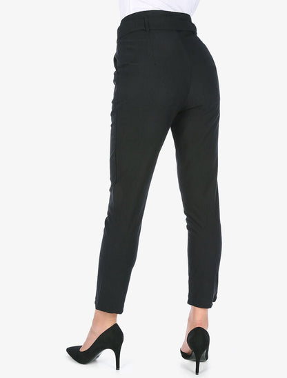 Pantalón liso 7/8 - negro