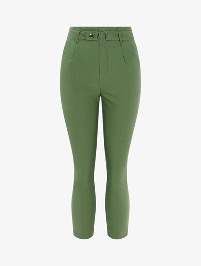 Pantalón liso 7/8 - caqui