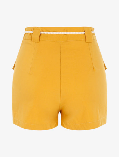 Short à poches plaquées - jaune - 2